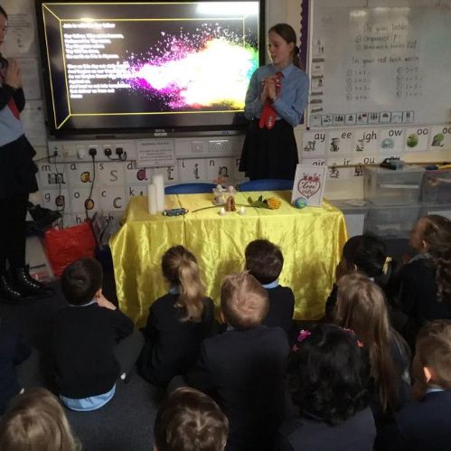 The year RE ambassadors led a lovely class worship in Year 1.